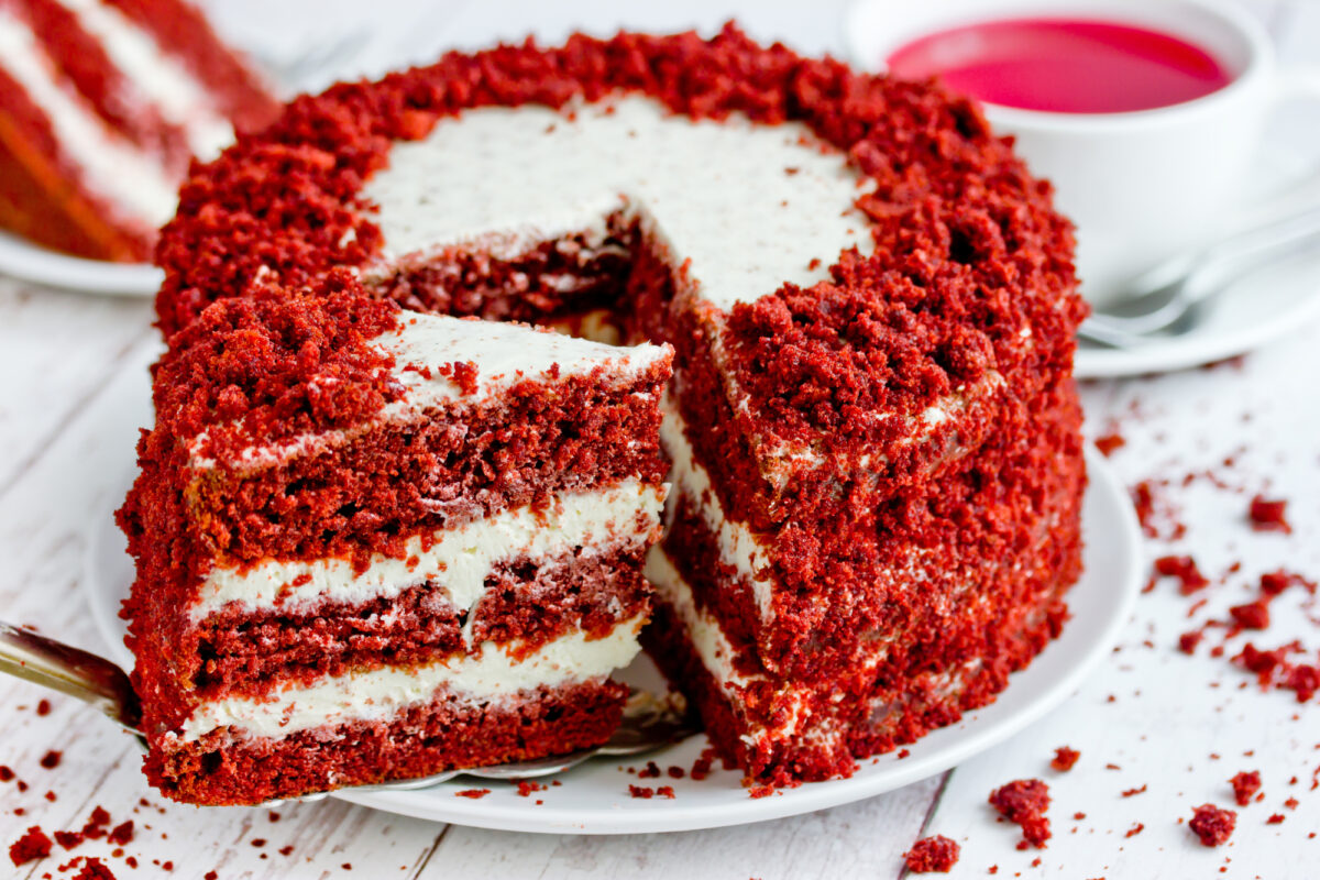 Bolo Red Velvet, aquele do vermelho vibrante